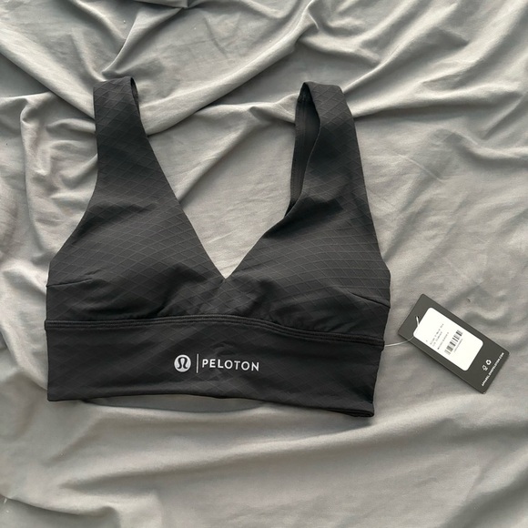Lululemon Align V-Neck Black Waffle Bra - Picture 1 of 4